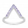 Silver ring with cut tanzanites Ag 925 034710 TZ