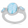 Larimar ring silver Ag 925 VR049766