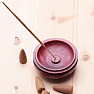 Stand Bowl red with flowers on incense sticks