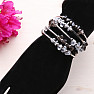 Crystal and steel with freckle fashion wide wrap bracelet