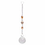 Prosperity and blessings of Feng Shui string into the window of cut golden crystals