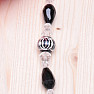 Prosperity and blessings of Feng Shui cut crystal string for window black