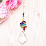 Feng Shui crystal leaf sunchatcher to the window with double chakra crystals