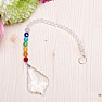 Feng Shui crystal leaf suncatcher with colorful chakra crystals