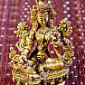 Feng Shui statuette of the goddess Green Tara brass 9.5 cm