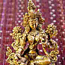 Feng Shui statuette of the goddess Green Tara brass 9.5 cm