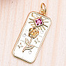 Pendant Rose and sun cubic zirconia