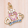 Crown of hearts with cubic zirconia