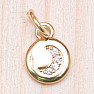 Pendant Ring with the Moon cubic zirconia 0.72 cm