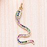 Pendant Snake colored cubic zirconia