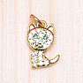 Cubic zirconia cat pendant