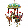 Feng Shui hanging decoration 5 elephants with bells