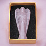 Rose quartz guardian angel 7.5 cm